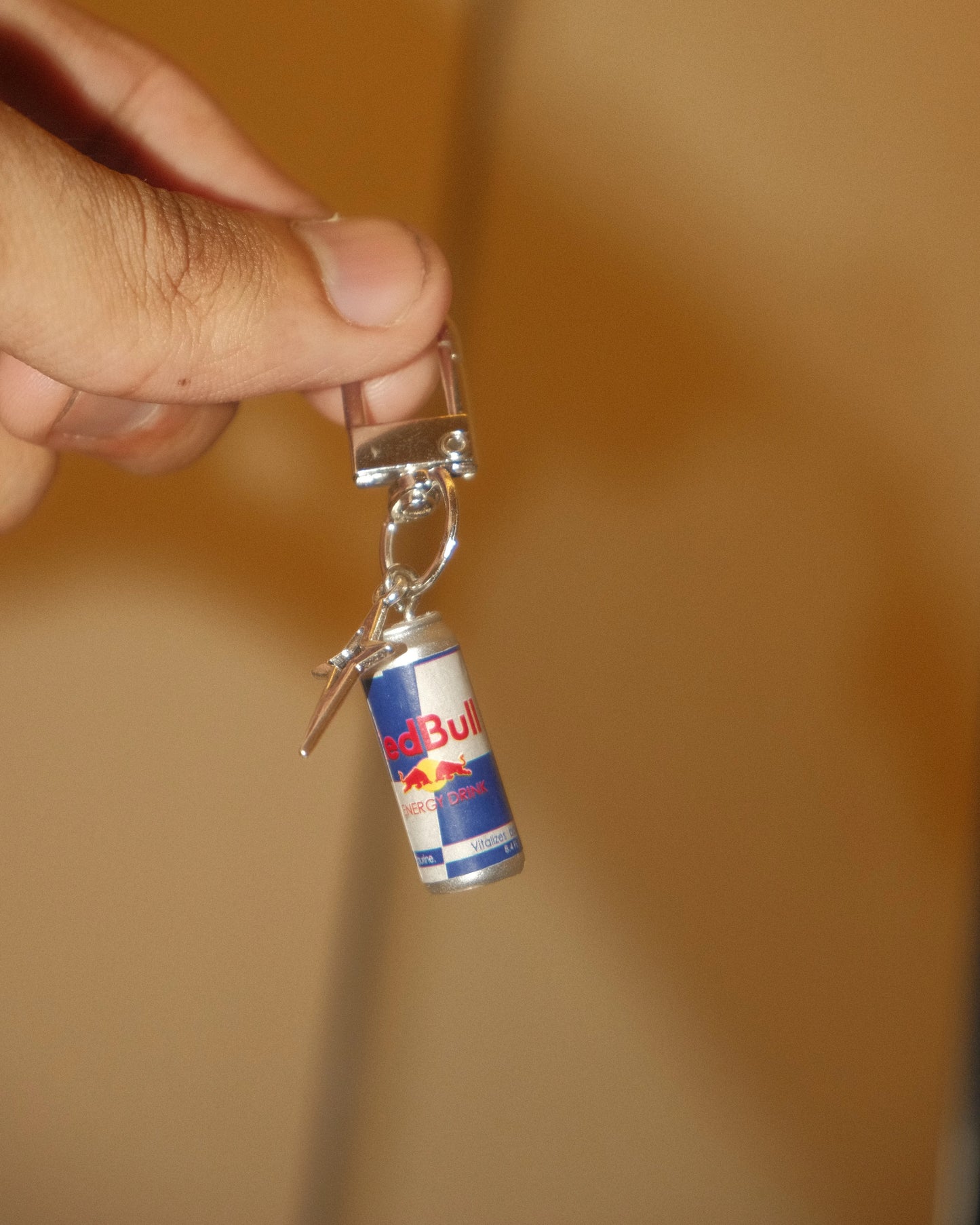 Red Bull Mini Can Keychain