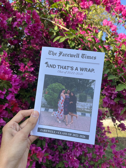 Farewell Times Newspaper Card