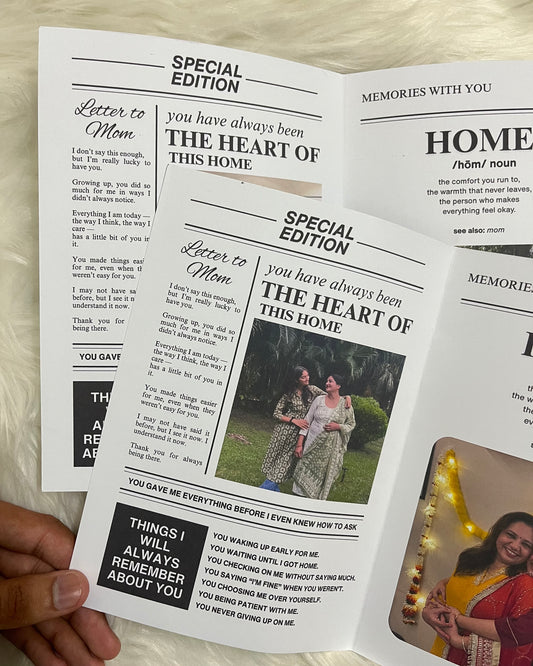 Love Newspaper Card -  Mother's Day Edition