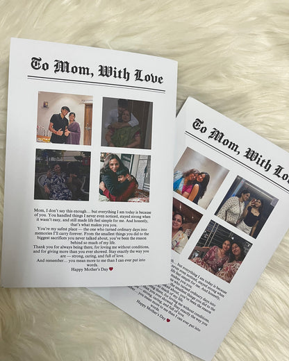 Love Newspaper Card -  Mother's Day Edition