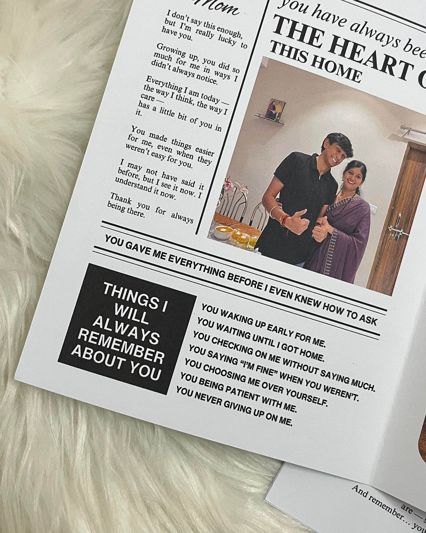 Love Newspaper Card -  Mother's Day Edition