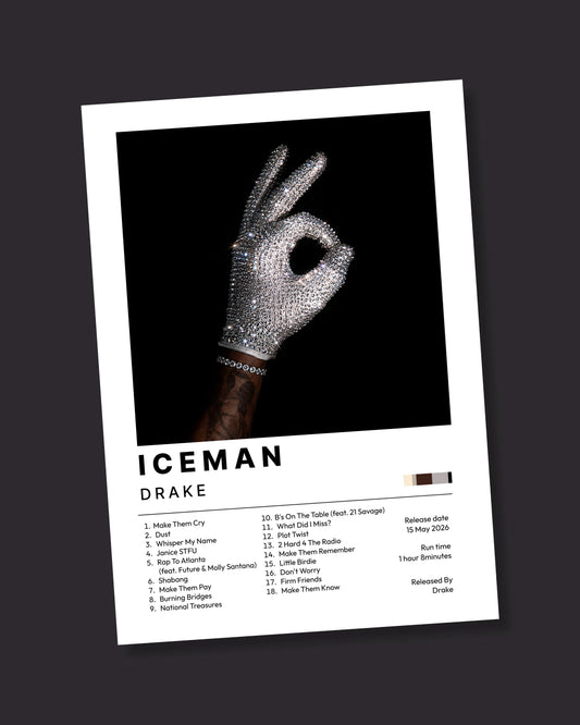 Iceman Album Poster || Drake